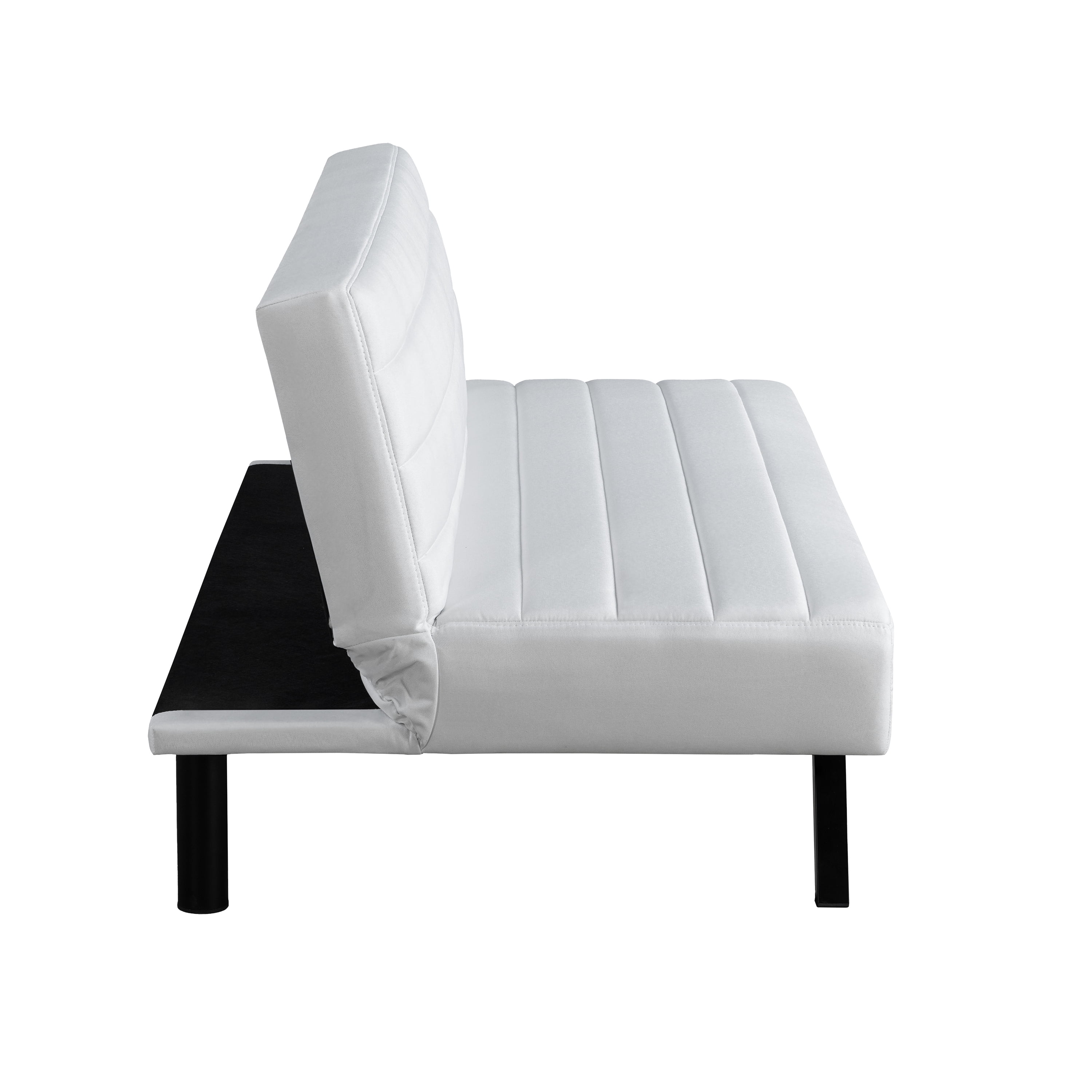 Serta Danbury Modern Twin Futon, Ivory Woven Fabric