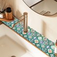 thumbnail image 2 of Yayeee Faucet Mat for Kitchen Sink 30" Diatomite Long Splash Guard Pad, Green Geometric Flowers, 2 Pack, 2 of 7