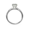 thumbnail image 2 of 0.65 Ct Brilliant Asscher Cut Genuine Diamond Sparkle Solitaire with Accents Engagement Ring for Women Solid 14K White Gold Size 6.5, 2 of 6