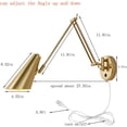 thumbnail image 2 of Kiven Vintage Plug in Wall Sconce Iron Lampshade E26 Socket, 2 of 5