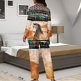 thumbnail image 7 of Kuiaobaty Aztec Horse Print Pajamas for Women Southwest American Tribal Homewear Sleepwear Comfy Loungewear Soft Bedroom Costume Casual Daily Wear Nightwear Sets, M, 7 of 7