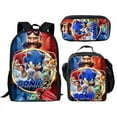 thumbnail image 1 of Sonic Primary School School Bag Three-piece Set Anime Cartoon Backpack Shoulder Bag Pencil Case High Quality Ultra-high Quality Advanced Customization, 1 of 5