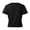 a-Black198, variant on FINALGANG Womens Solid Color Crewneck Short Sleeve TShirts Slim Fit Casual Basic Tees For Summer Spring Daily Wear White XXL