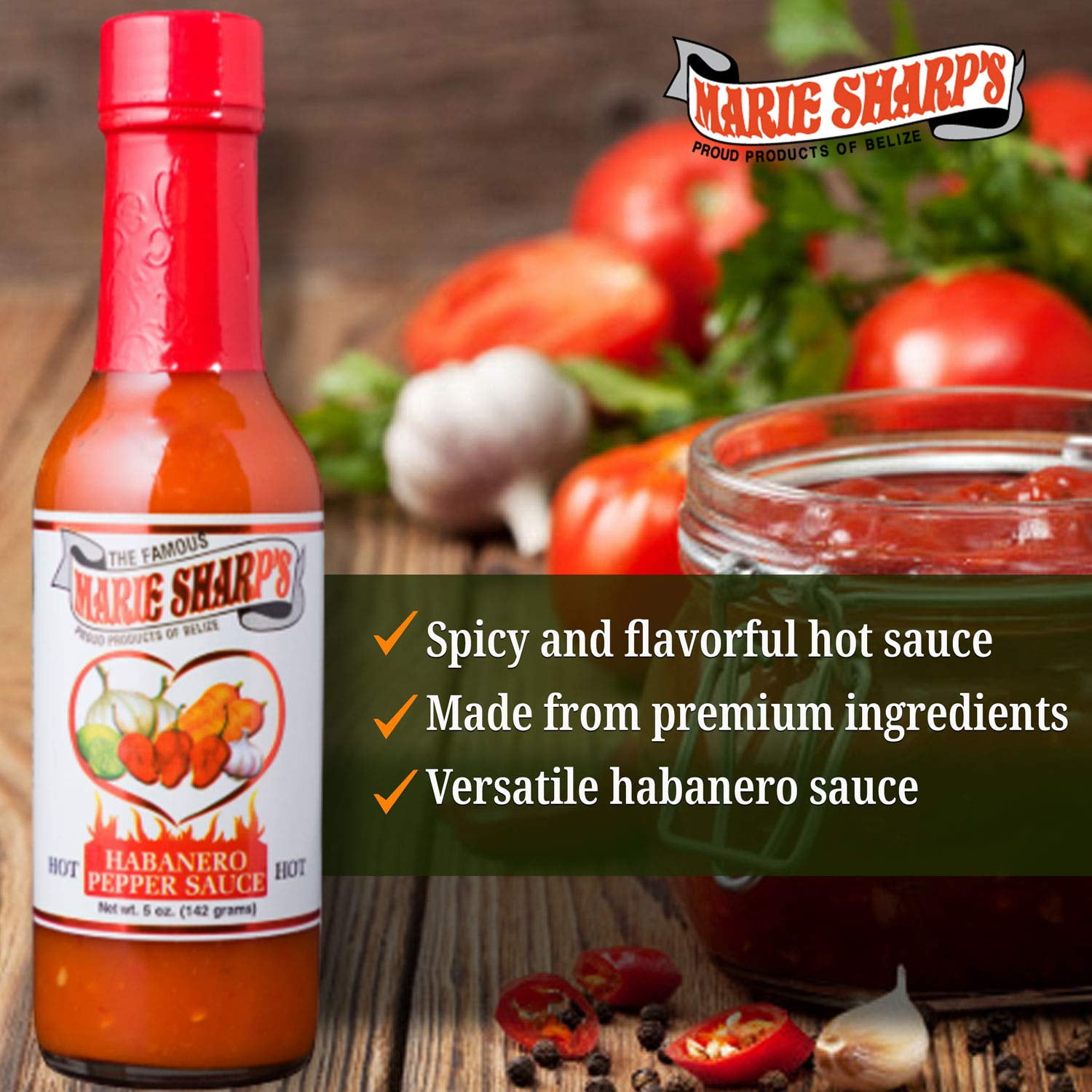 Marie Sharps Hot Habanero Pepper Sauce 10 oz (pack of 3)