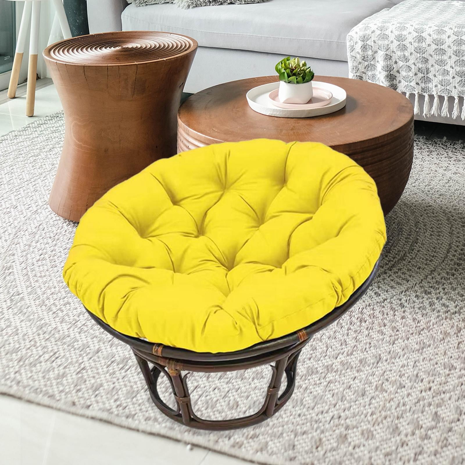 Gazechimp 40cm Swing Hanging Chair Cushion, Egg Chair Cushion for Indoor, Outdoor, Garden, Yellow