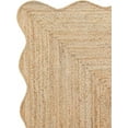 thumbnail image 4 of KLAVATE Natural Jute Wave Edge Hand Braided Scalloped Farmhouse Entryway Jute Rug, 4 of 5
