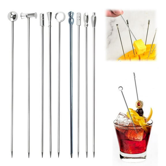 Clearance! Picks For Drinks Stainless Skewers For Drinks Sticks For Olives Fruit Garnish Toothpicks For Drink Stainless