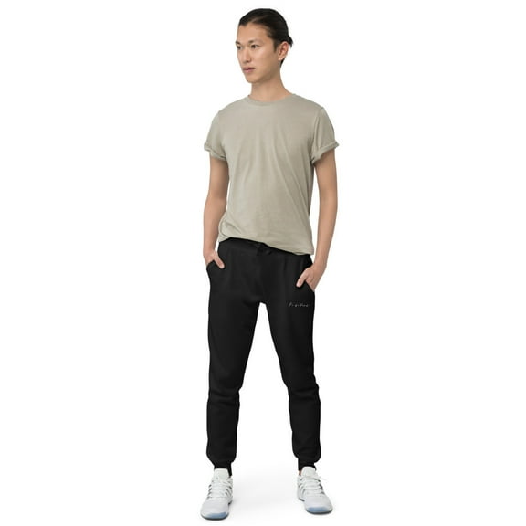 Unisex fleece sweatpants (Black, XS)