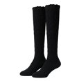 thumbnail image 4 of Yuanlong Womens Knee-High Socks Scalloped Textured Socks Solid Color Knit Comfortable Stockings, 4 of 5