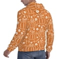 thumbnail image 6 of Fotbe Men's Hoodie with Hand-drawn Pumpkin with Flowers Pattern - Kangaroo Pocket Pullover Hooded Sweatshirt, Perfect for Daily Wear, Travel, and Home-Large, 6 of 7