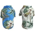 thumbnail image 2 of 2 uds. Camiseta para perro, camiseta con estampado de perro estilo resort hawaiano junto al mar de verano, azul y blanco (L), 2 of 5