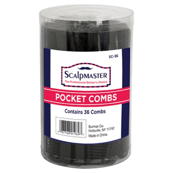Burmax Scalpmaster Pocket Combs, 36 Count