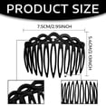 thumbnail image 2 of French Twist Hair Combs Set - 16 Pieces Plastic Side Comb Clips for Women, Bridal Wedding Veil Teeth Hair Combs, 2 of 5