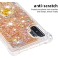 thumbnail image 5 of Glitter Clear Sparkly Bling Case for Samsung Galaxy Note 10+ Plus, Rugged Shockproof Flowing Liquid Floating Cover Women with Ring Holder Case for Samsung Galaxy Note 10 Plus  Gold, 5 of 14