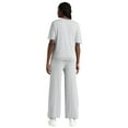 thumbnail image 3 of Time & Tru Women's 2-Piece Short Sleeve Sweater and Wide Leg Pant Set, Sizes XS- XXXL, 3 of 5
