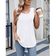 thumbnail image 6 of Women's Loose Fit Sleeveless Tank Top, Solid Color, Crew Neck, Lightweight Ribbed Fabric, Available in Pink & White, 6 of 6
