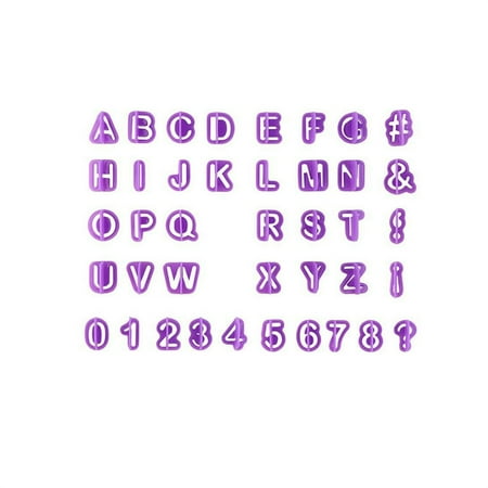 

40Pcs Set Alphabet Letter Number Fondant -Biscuit Cookie Baking Mould Cake MoldStencilsA