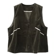 thumbnail image 1 of Womens Sleeveless Sweater, Button Down Cardigan for Women, Casual Spring Vest, Loose Fit Knit Jacket, Lightweight Layering Top for Fall, 1 of 8