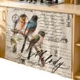 thumbnail image 2 of Country Birds Cabinet Curtain 35"Wx35"L,Dustproof Under Sink Skirt W/ Self Adhesive Tape,Envelope Postmark Vintage Farmhouse Botancial Cabinet Curtain Cover for Kitchen Sink,Bathroom Vanity, 2 of 9