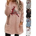 thumbnail image 3 of Gvmfive Womens Christmas Sweatshirt Furry Holiday Pullover Tops, 3 of 5