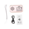 thumbnail image 1 of Radio FM Portátil Recargable Pequeño Altavoz Bluetooth Inalámbrico Sonido Estéreo Envolvente USB Radios Vintage Rosa, 1 of 5