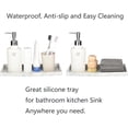 thumbnail image 5 of 7.9" Small Silicone Bathroom Counter Tray, Vanity Tray, Kitchen Sink Soap Tray for Dish Holder Dispenser Countertop Toilet Tank Desk Organizer Black, 5 of 5