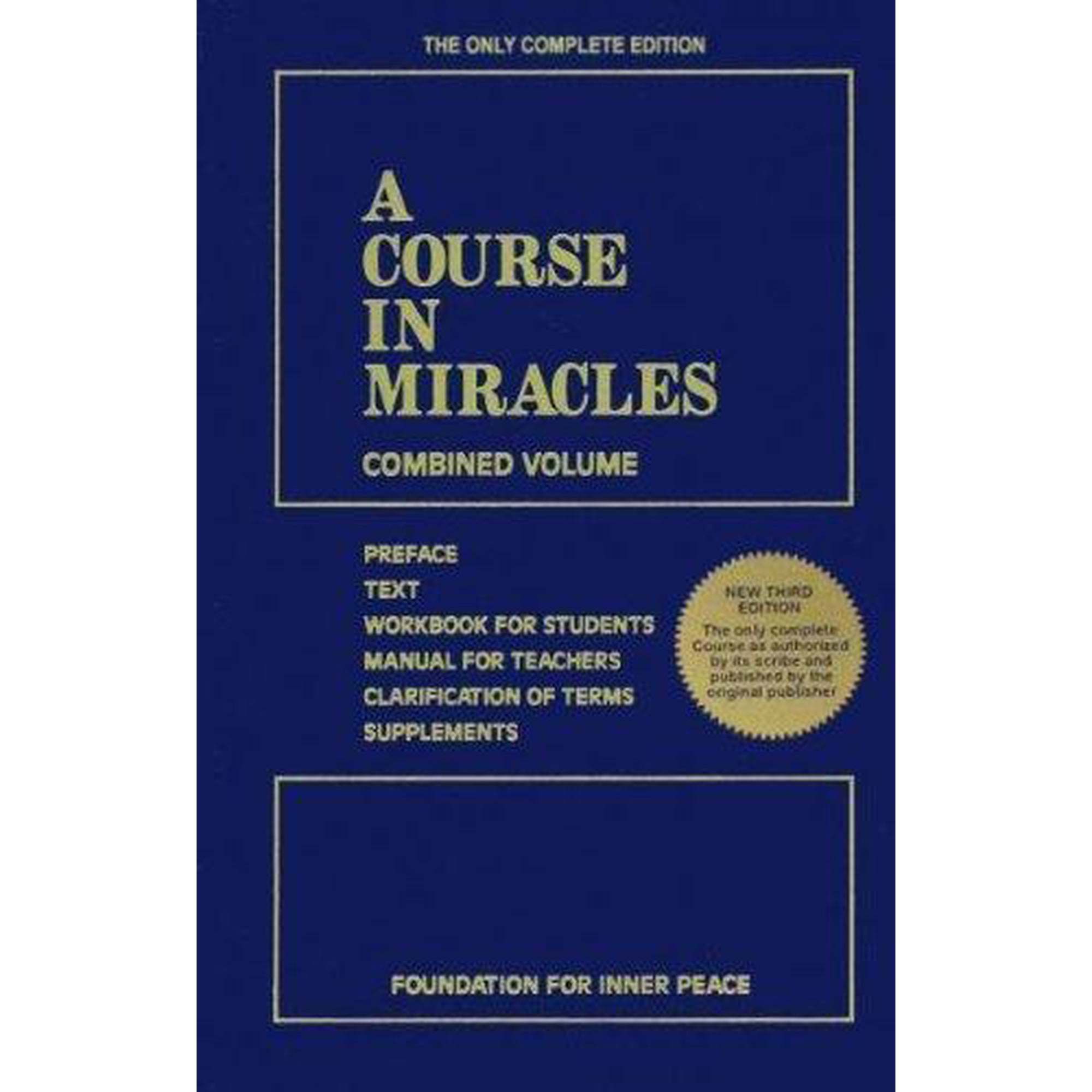 【希少】A Course in Miracles Combined Volume A course in Miracles : Combined Volume - Walmart.ca