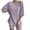Purple, variant on MEICHEN Pajamas for Women Set 2 Sets Ribbed Knit Pajamas Matching Outfits T Shirt Biker Shorts Sleepwear Sweatsuits Women's Sleepwear