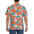 thumbnail image 3 of Bixox Men's Hawaiian Style Printed Short Sleeve Skinny Athletic T-Shirt, 3 of 6