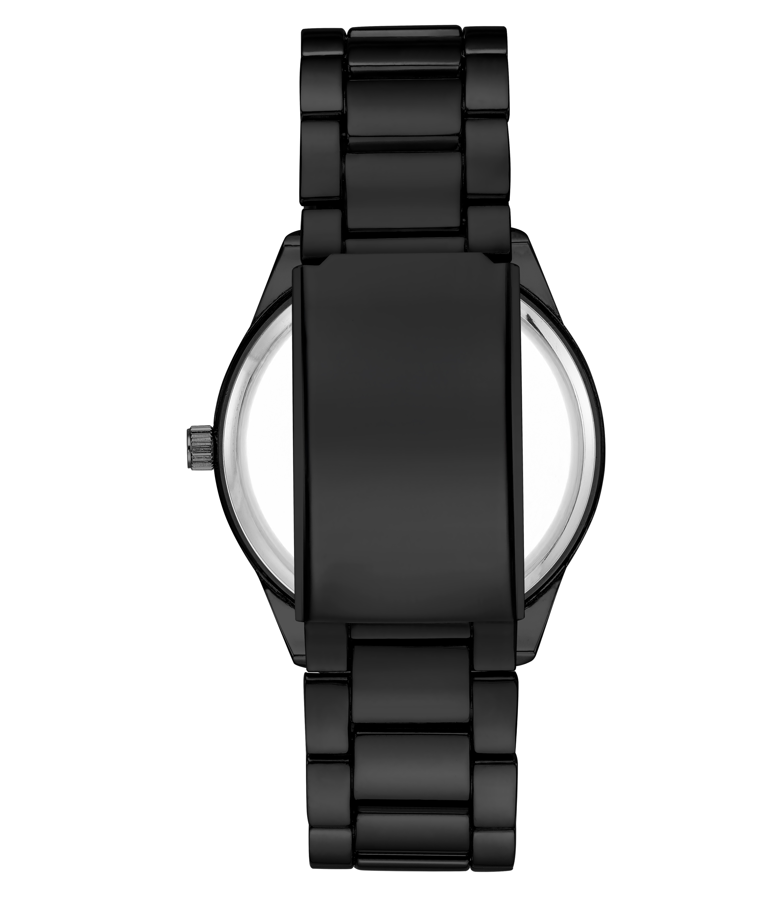 じょーじ George Men's 41mm Gunmetal Tone Blue Dial Genuine Diamond