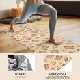 thumbnail image 4 of 74x26 Inch Yoga Towel, Sweat Absorbent Non-Slip Mat for Hot Yoga, Pilates & Fitness,Deer Floral Pony Beige Pattern, 4 of 5