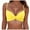 Yellow, variant on Women's Bikini Top Swimsuit Push Up Hard Cup Solid Color Split Casual Beach Vacation Pool Party, Hot Pink M