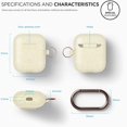 thumbnail image 2 of elago Silicone Case with Keychain Designed for Apple AirPods Case, Front LED Visible [ Night Glow Gold ], 2 of 7