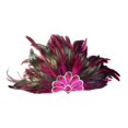 thumbnail image 1 of Tocado de plumas artificiales para hombres y mujeres, accesorio fotográfico para adultos y escenario. Rosa roja, 1 of 9