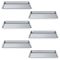 thumbnail image 2 of 13 in. x 18 in. 19 Gauge Half Size Perforated Aluminum Bun Pan. Pack of 6, 2 of 8