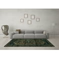 thumbnail image 3 of Ahgly Company Machine Washable Indoor Rectangle Persian Turquoise Blue Traditional Area Rugs, 5' x 8', 3 of 4
