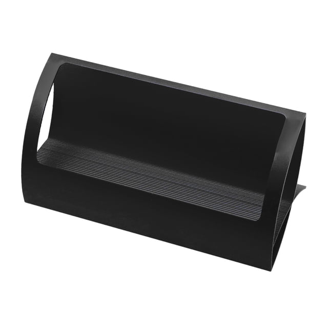 Elegante Soporte De Tarjeta De Visita En Forma De Q De Escritorio De Aleación De Aluminio Para Ferias Comerciales Sunnimix Tarjetero