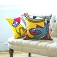 thumbnail image 3 of 18x18 Pillow Handstitch Wiping Women Portrait Picasso Inspired Decorative Cushion case, 3 of 4
