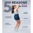 thumbnail image 4 of NirJEANS Women's Short Jeggings - Sexy Jeans Shorts For Women, High Waisted Crossover Women's Jeggings Booty Shorts for Women (4 4", Jeans), 4 of 6