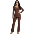 thumbnail image 1 of Conjunto de Suéter y Pantalón Acanalado Diseño Elegante y Versátil para Mujer, 1 of 5