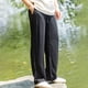 thumbnail image 5 of Pantalones largos para hombre, moda de verano, lisos, informales, con cintura elástica y bolsillos, 5 of 5