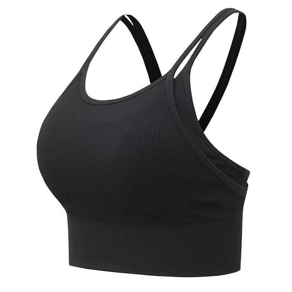 Zpanxa Sports Bras for Women, Plus Size Bras for Women, Solid Color Backless Yoga Clothes Ventilate Sport Bras without Steel Rim