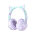 thumbnail image 1 of YOYOTUNE Auriculares Bluetooth para niños, orejas de gato con luz LED, auriculares inalámbricos para niños, Bluetooth 5.1 y sonido estéreo, plegable, diadema ajustable, auriculares para niños con micr, 1 of 5