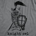 thumbnail image 2 of Mens Knight Owl T Shirt Funny Sarcastic Armored Sword Shield Bird Graphic Tee for Guys Graphic Tees, 2 of 9
