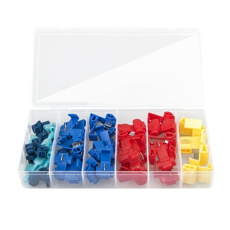 Awg Splice - TSV 67pcs 24-10 AWG Quick Splice Solderless Wire and T-Tap Electrical Connector Assortment Kit with Case