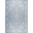 thumbnail image 4 of Nicole Miller New York Patio Country Dahlia Transitional Medallion Indoor/Outdoor Area Rug, Blue/Grey, 5'2"x7'2", 4 of 6
