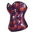 thumbnail image 2 of Grebrafan Corset Plus Size Christmas Women Print Bustier Top Purple L, 2 of 5