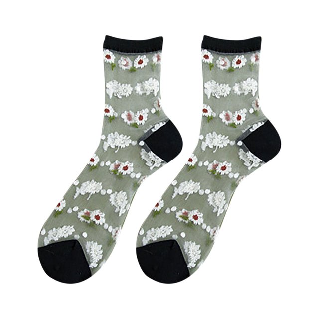 IROINID Chaussettes à la Cheville pour Femmes en Maille Respirantes Patchwork Fines