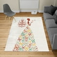 thumbnail image 2 of Vintage Turkish Area Rug, Love Country Wedding Themed Romantic Butterflies Cartoon Retro Parisienne, Soft Carpet for Living Room Decor with Distressed Look, 6.6' X 9.6', Redwood Marigold, by Ambesonne, 2 of 4