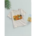 thumbnail image 3 of Wassery Toddler Boys Halloween Outfits Infant Boys Thanksgiving Clothes  Short Sleeve Pumpkin/Turkey Print Loose T-shirt Tops 6M-4T, 3 of 8